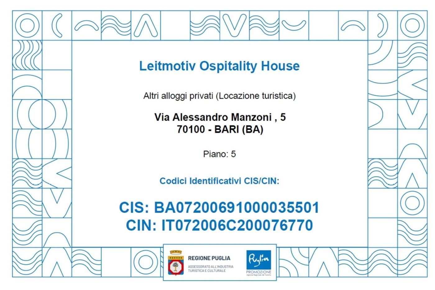 Leitmotiv Ospitality House Bari Exterior foto